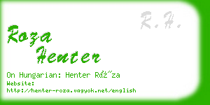roza henter business card